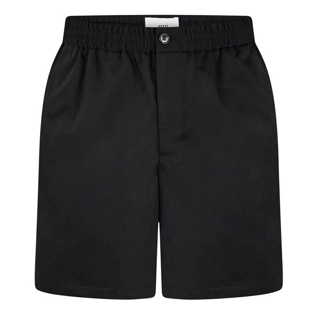 AMI Paris Elasticated Waist Shorts - Black